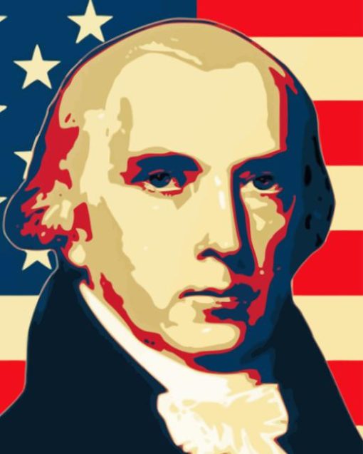 James Madison Illustration Poster Diamond Painting