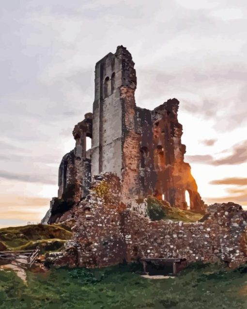 Corfe Castle Diamond Painting