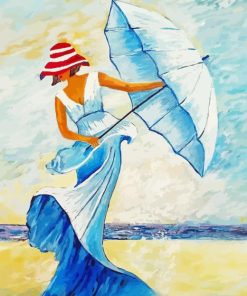 Woman With Umbrella Diamond Painting