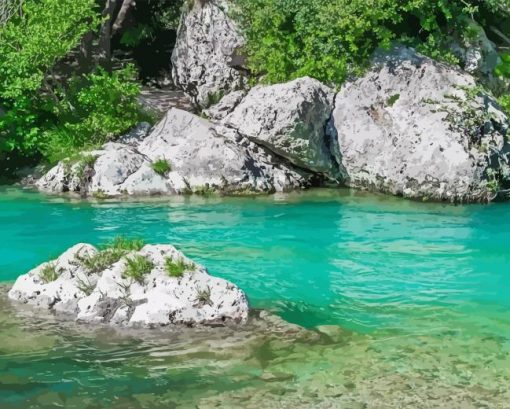 Acheron River In Greece Diamond Painting