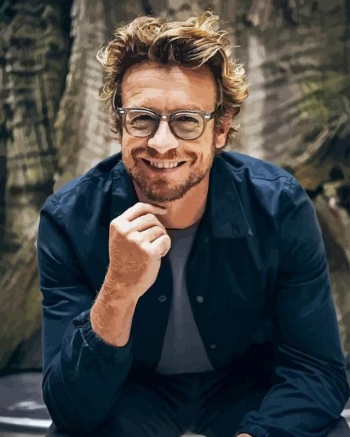 Actor Simon Baker Diamond Painting