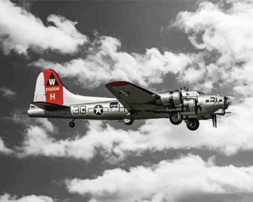 Black And White B17 Aluminum Overcast Diamond Painting