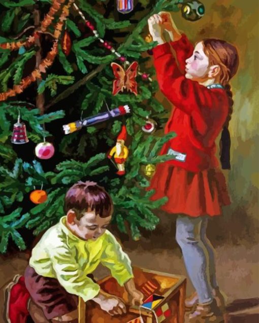 Christmas Children Diamond Painting