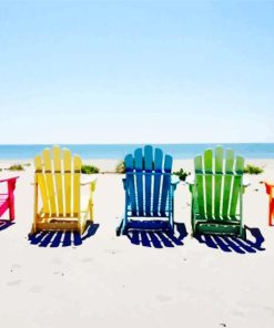 Colorful Beach Chairs Diamond Painting