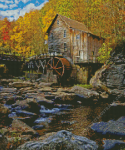 Glade Creek Grist Mill Diamond Painting