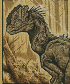 Illustration Dilophosaurus Diamond Painting