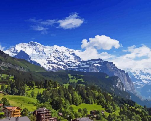 Jungfrau Switzerland Diamond Painting