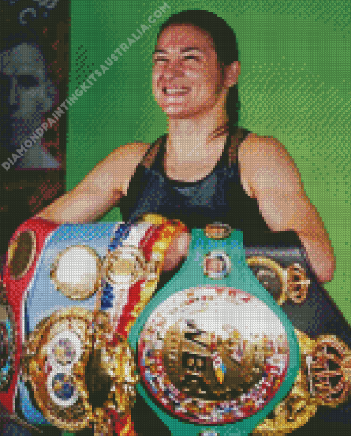 Katie Taylor Smiling Diamond Painting