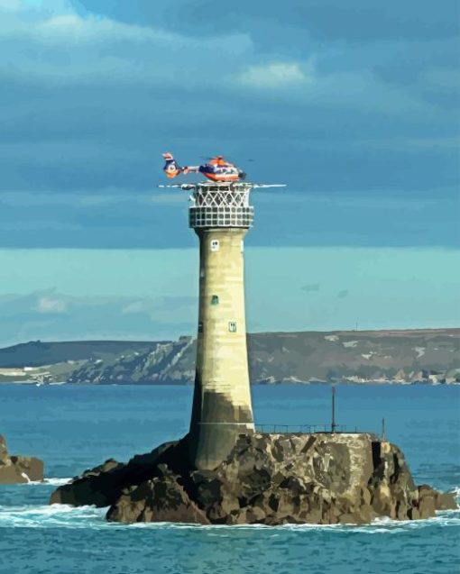 Longships Lighthouse Diamond Painting