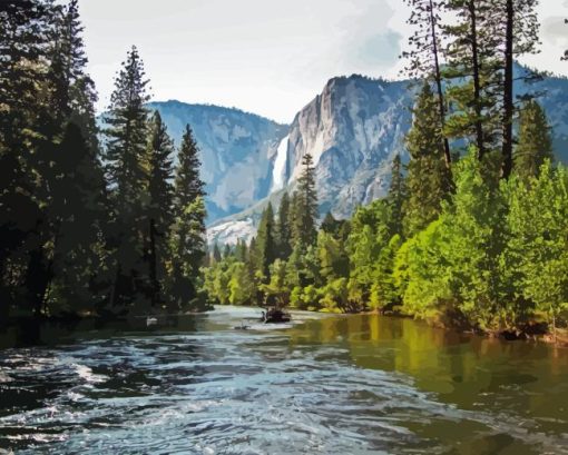 Merced River Diamond Painting