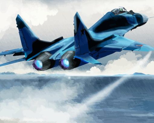 Mig 29 Fulcrum Aircraft Diamond Painting