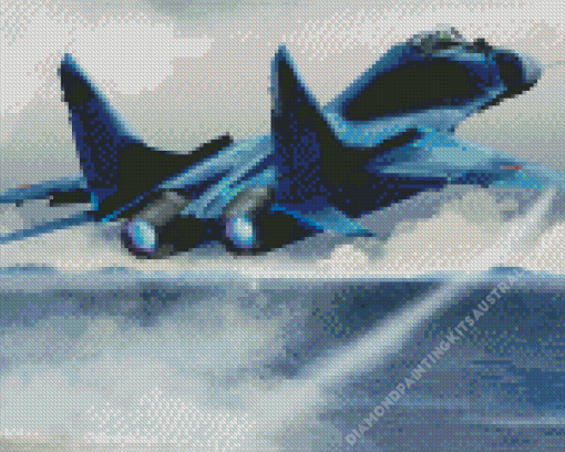 Mig 29 Fulcrum Aircraft Diamond Painting