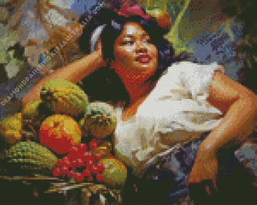 Philipino Fruit Seller Diamond Painting