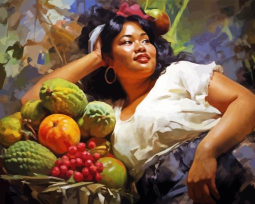 Philipino Fruit Seller Diamond Painting