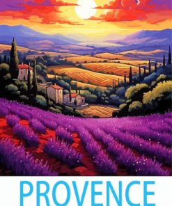 Provence Sunset Poster Diamond Painting