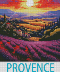 Provence Sunset Poster Diamond Painting