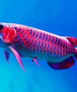 Red Asian Arowana Diamond Painting