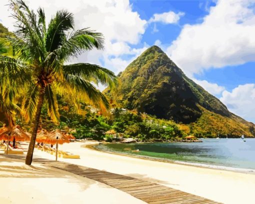 Saint Lucia Island Diamond Painting