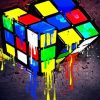 Splatter Rubiks Cube Diamond Painting