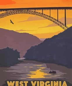 West Virginia New River Gorge Bridge Diamond Painting