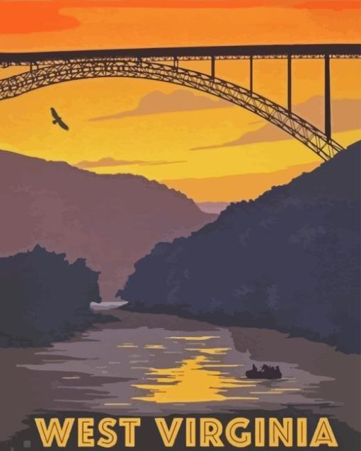 West Virginia New River Gorge Bridge Diamond Painting