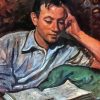 Young Man Reading A Book Diamond Painting