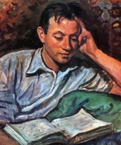 Young Man Reading A Book Diamond Painting