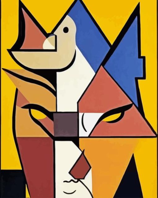 Abstract Geometric Cubism Diamond Painting