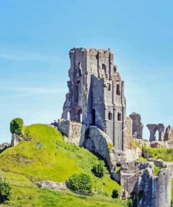 Corfe Castle Diamond Painting