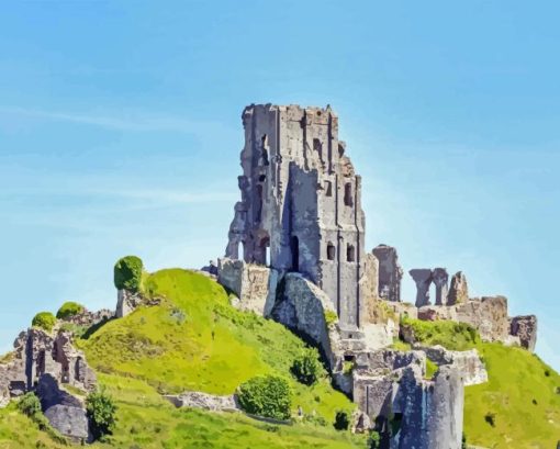 Corfe Castle Diamond Painting