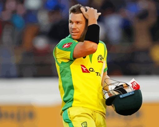 David Warner Player Diamond Painting