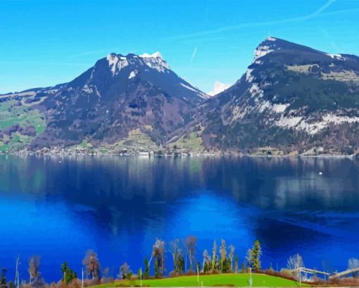 Faulensee Switzerland Diamond Painting