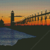 Grand Haven At Sunset Diamond Painting