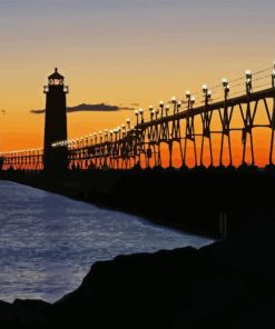 Grand Haven At Sunset Diamond Painting