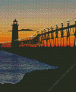 Grand Haven At Sunset Diamond Painting