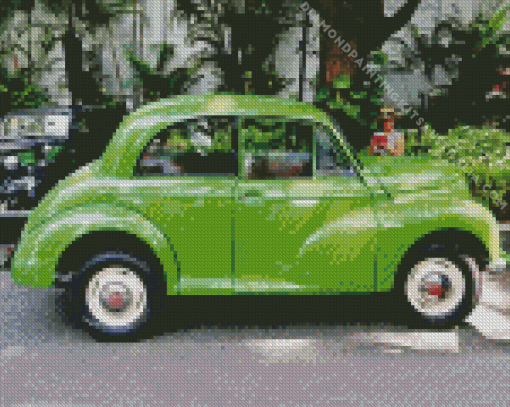 Green Morris Car Diamond Painting