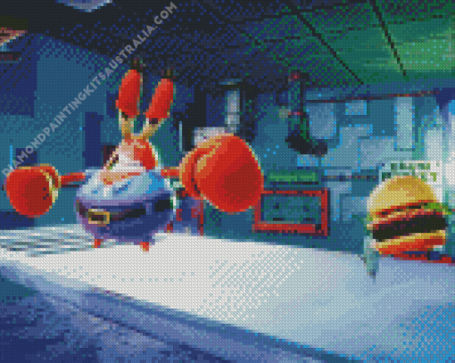 Mr Krabs Character Diamond Painting