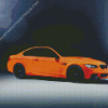 Orange Bmw 3 Car Diamond Painting