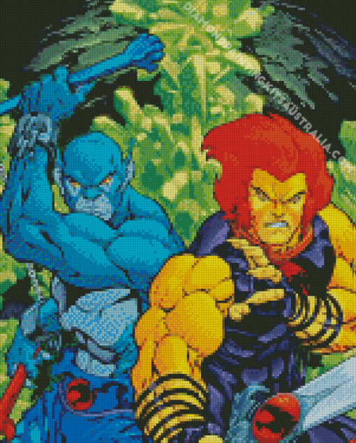 Panthro And Lion O Diamond Painting