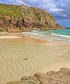 Porthcurno Beach Cornwall Diamond Painting