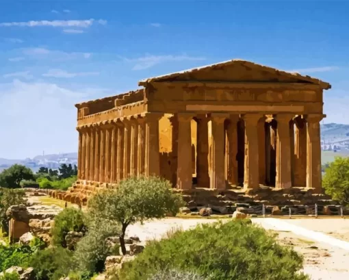 Agrigento Temple Diamond Painting