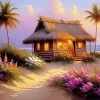 Beach Cabin Diamond Painting