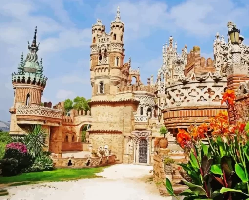 Benalmadena Colomares Castle Diamond Painting