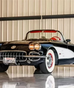 Black 1960 Corvette Diamond Painting