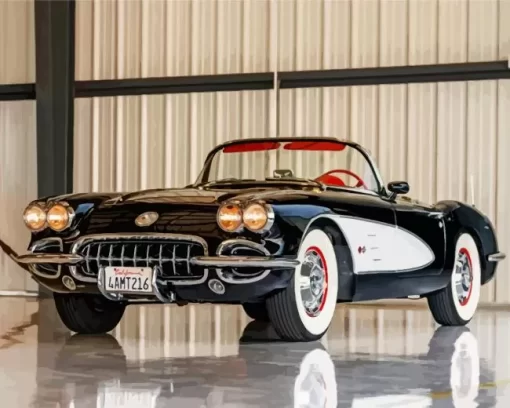 Black 1960 Corvette Diamond Painting