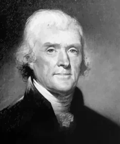 Black And White Thomas Jefferson Diamond Painting