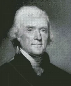 Black And White Thomas Jefferson Diamond Painting