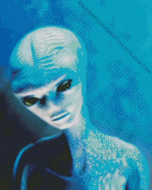 Blue Alien Diamond Painting