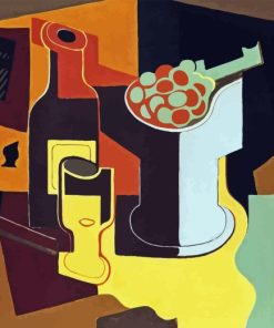 Bottle And Fruit Bowl By Juan Gris Diamond Painting