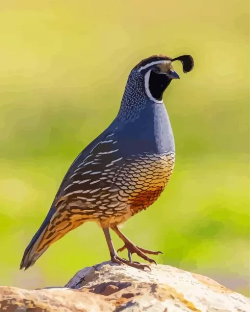 California Quail Bird Diamond Painting